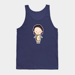 Cute Modern Chinese Woman Cartoon Character Tank Top